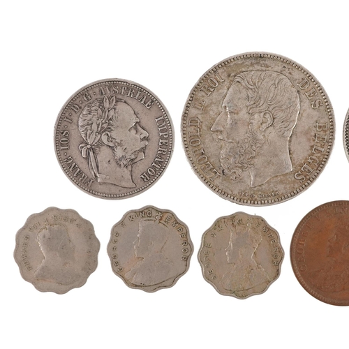 2540 - Antique and later coinage including 1821 five francs and Victoria Young Head East India Company 1841... 