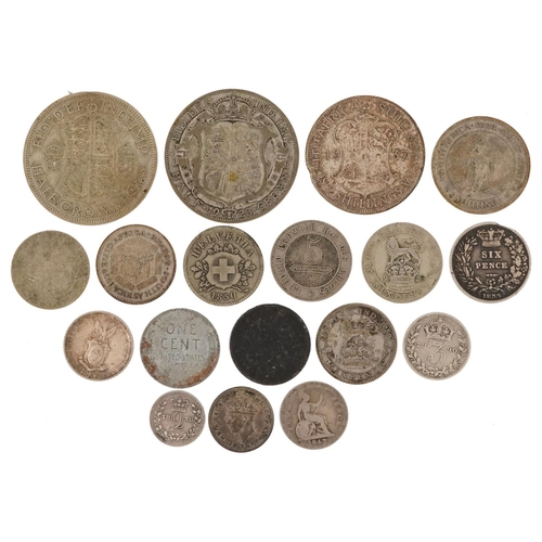 2556 - British and world coinage including Victorian 1838 Maundy twopence