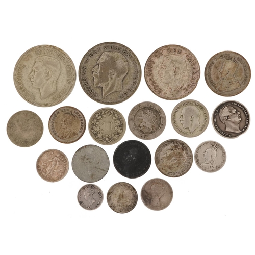 2556 - British and world coinage including Victorian 1838 Maundy twopence