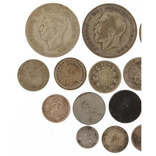 2556 - British and world coinage including Victorian 1838 Maundy twopence