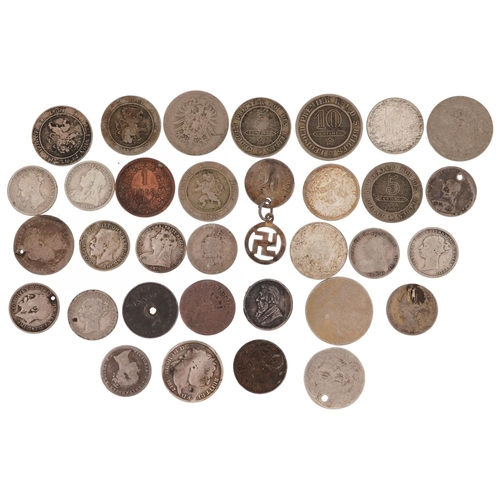 2539 - Antique and later coinage, some silver, including Queen Victoria 1900 thrupenny bit