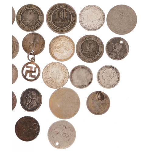 2539 - Antique and later coinage, some silver, including Queen Victoria 1900 thrupenny bit