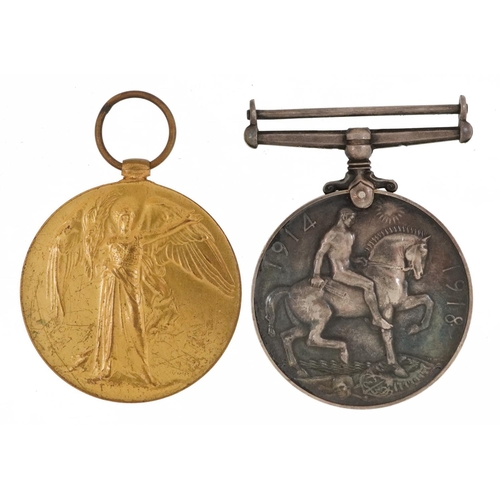 2382 - Two British military World War I medals comprising Victory medal awarded to M2-048151PTE.H.J.CARTER.... 