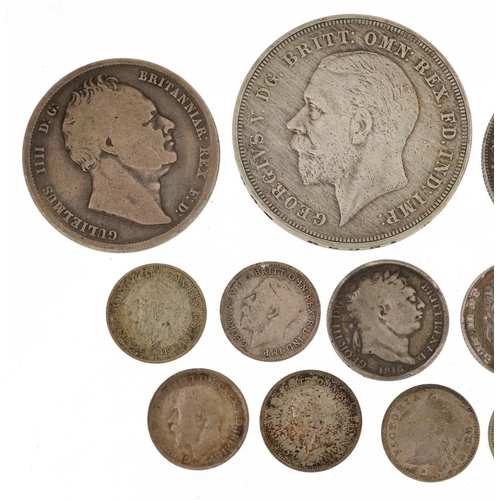 2538 - George III and later British coinage and tokens including William IV 1836 crown and 1935 Rocking Hor... 