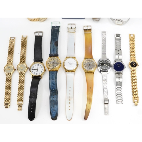 3949 - Vintage and later ladies and gentlemen's wristwatches including Gloriosa, Swatch, Snap-on, Sekonda, ... 