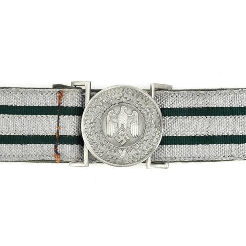 2479 - German military interest army officer's parade belt with buckle, 120cm in length PROVENANCE: Brought... 