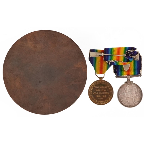 2379 - British military World War I medal group with death plaque relating to Harold James Chandler compris... 