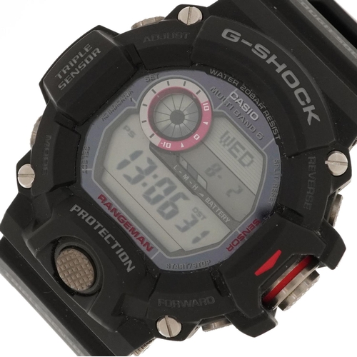 3893 - Casio, gentlemen's Casio G-Shock Rangeman multiband 6 wristwatch model 3410 with box and paperwork, ... 