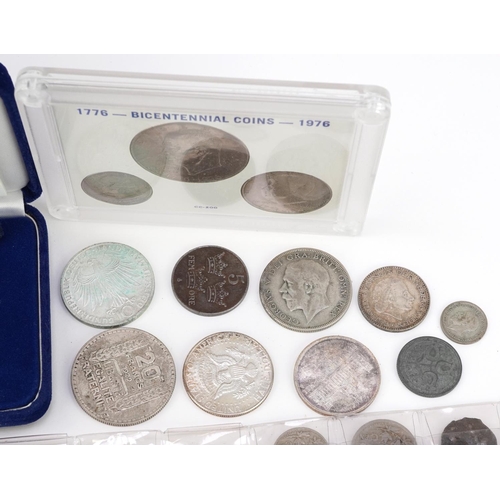 2567 - Antique and later British and world coinage, some silver, including Bank of Negara Malaysia silver t... 