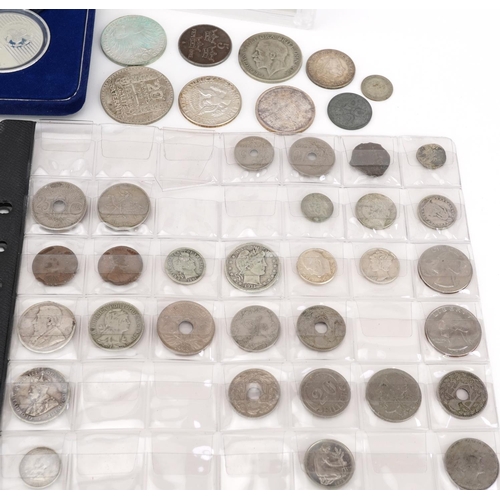 2567 - Antique and later British and world coinage, some silver, including Bank of Negara Malaysia silver t... 