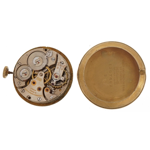 3821 - Longines, gentlemen's 10k gold filled manual wristwatch with subsidiary dial, the movement numbered ... 