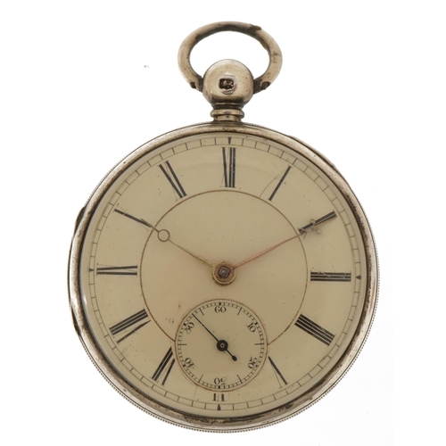 3926 - R Stone & Son, Victorian gentlemen's silver open face pocket watch, the fusee movement numbered 3015... 