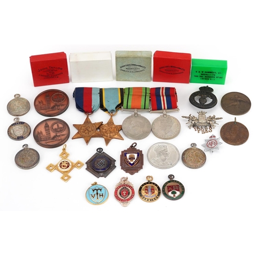 2391 - British military World War II four medal group relating to J W McNamara including four medal group w... 