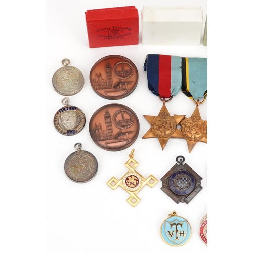 2391 - British military World War II four medal group relating to J W McNamara including four medal group w... 