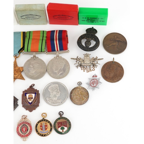 2391 - British military World War II four medal group relating to J W McNamara including four medal group w... 