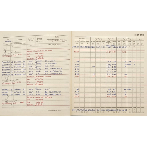 2455 - Military interest Royal Air Force flying log book relating Flight Lieutenant Donald Frank Christmas ... 