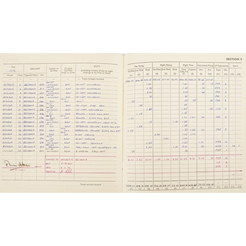 2455 - Military interest Royal Air Force flying log book relating Flight Lieutenant Donald Frank Christmas ... 