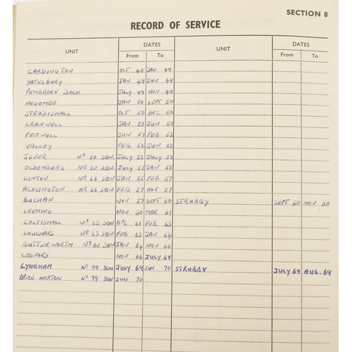 2455 - Military interest Royal Air Force flying log book relating Flight Lieutenant Donald Frank Christmas ... 