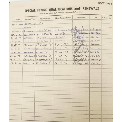 2455 - Military interest Royal Air Force flying log book relating Flight Lieutenant Donald Frank Christmas ... 