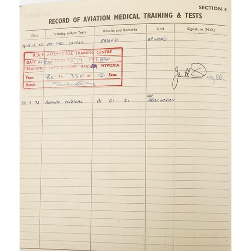 2455 - Military interest Royal Air Force flying log book relating Flight Lieutenant Donald Frank Christmas ... 