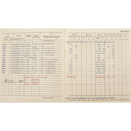 2455 - Military interest Royal Air Force flying log book relating Flight Lieutenant Donald Frank Christmas ... 