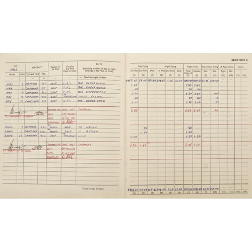 2455 - Military interest Royal Air Force flying log book relating Flight Lieutenant Donald Frank Christmas ... 