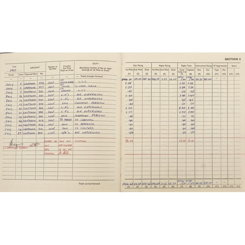 2455 - Military interest Royal Air Force flying log book relating Flight Lieutenant Donald Frank Christmas ... 