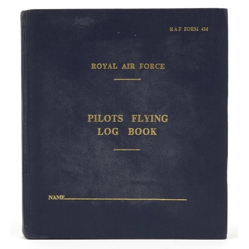 2454 - Military interest Royal Air Force flying log book relating Flight Lieutenant Donald Frank Christmas ... 