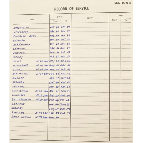 2454 - Military interest Royal Air Force flying log book relating Flight Lieutenant Donald Frank Christmas ... 