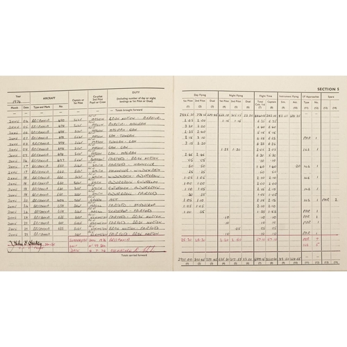 2454 - Military interest Royal Air Force flying log book relating Flight Lieutenant Donald Frank Christmas ... 