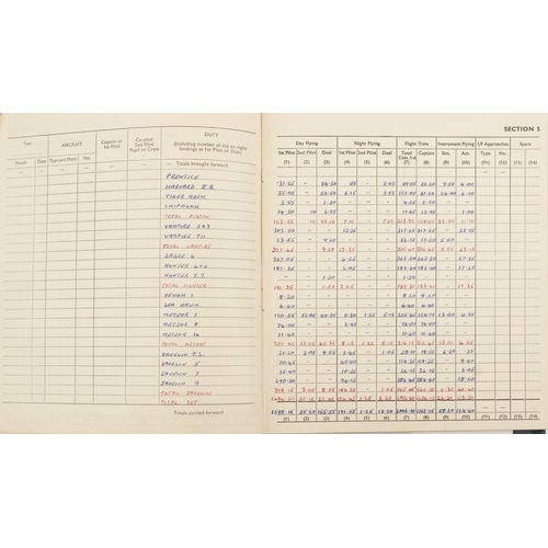 2453 - Military interest Royal Air Force flying log book relating Flight Lieutenant Donald Frank Christmas ... 