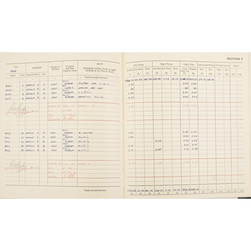 2453 - Military interest Royal Air Force flying log book relating Flight Lieutenant Donald Frank Christmas ... 