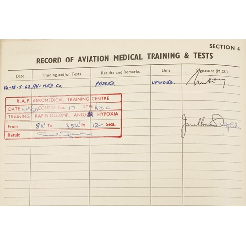 2453 - Military interest Royal Air Force flying log book relating Flight Lieutenant Donald Frank Christmas ... 