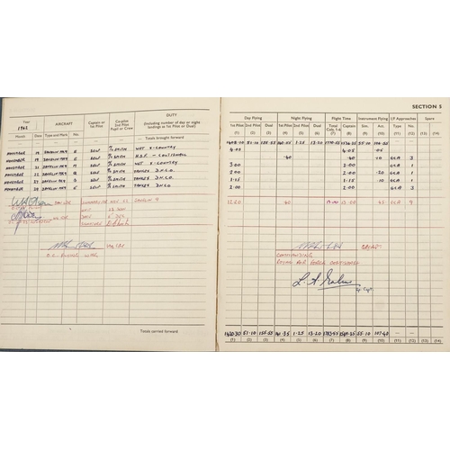 2453 - Military interest Royal Air Force flying log book relating Flight Lieutenant Donald Frank Christmas ... 