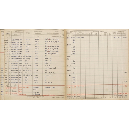 2451 - Military interest Royal Air Force flying log book relating Flight Lieutenant Donald Frank Christmas ... 