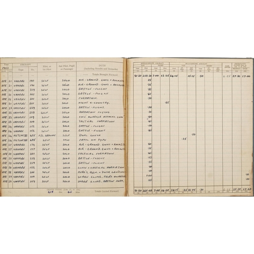 2451 - Military interest Royal Air Force flying log book relating Flight Lieutenant Donald Frank Christmas ... 