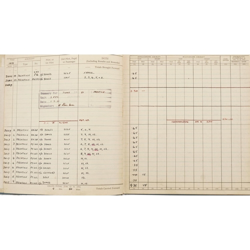 2451 - Military interest Royal Air Force flying log book relating Flight Lieutenant Donald Frank Christmas ... 