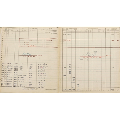 2451 - Military interest Royal Air Force flying log book relating Flight Lieutenant Donald Frank Christmas ... 