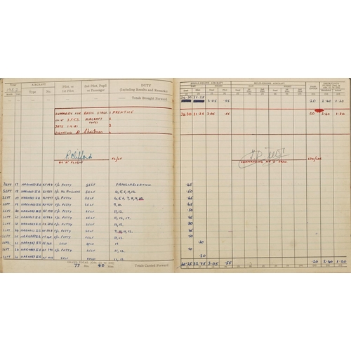 2451 - Military interest Royal Air Force flying log book relating Flight Lieutenant Donald Frank Christmas ... 