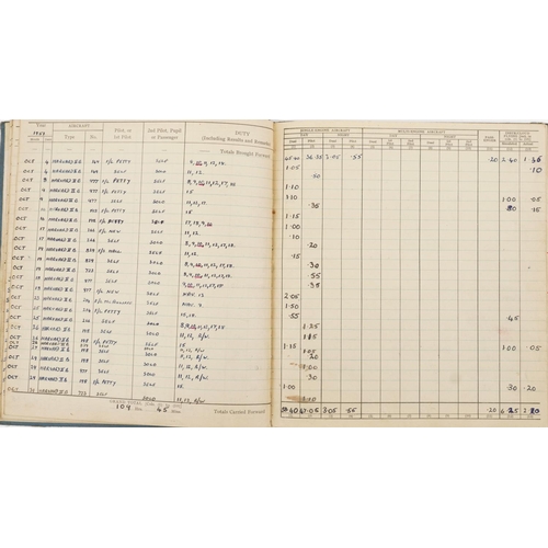 2451 - Military interest Royal Air Force flying log book relating Flight Lieutenant Donald Frank Christmas ... 