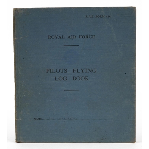 2456 - Military interest Royal Air Force flying log book relating Flight Lieutenant Donald Frank Christmas ... 