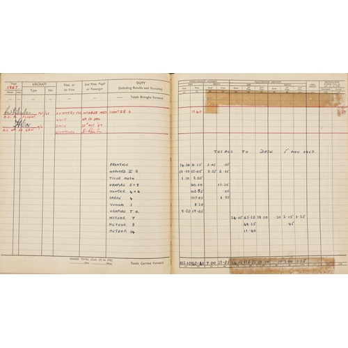 2456 - Military interest Royal Air Force flying log book relating Flight Lieutenant Donald Frank Christmas ... 