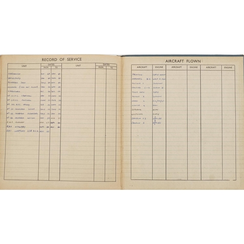 2456 - Military interest Royal Air Force flying log book relating Flight Lieutenant Donald Frank Christmas ... 