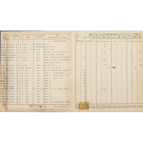 2456 - Military interest Royal Air Force flying log book relating Flight Lieutenant Donald Frank Christmas ... 