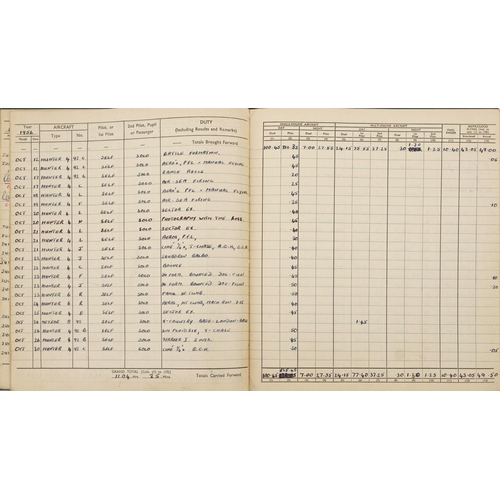 2456 - Military interest Royal Air Force flying log book relating Flight Lieutenant Donald Frank Christmas ... 