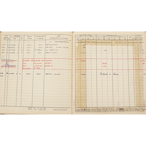 2456 - Military interest Royal Air Force flying log book relating Flight Lieutenant Donald Frank Christmas ... 