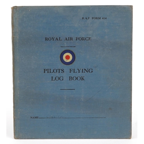 2452 - Military interest Royal Air Force flying log book relating Flight Lieutenant Donald Frank Christmas ... 