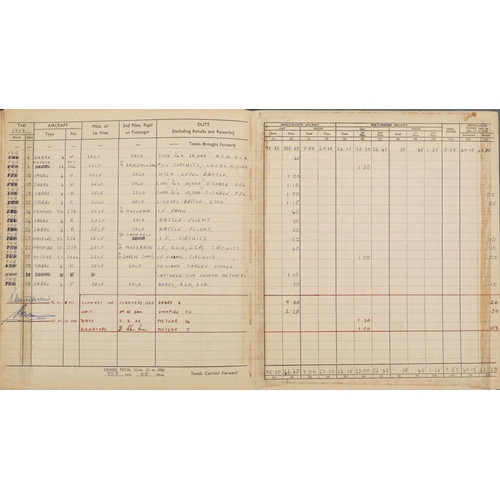 2452 - Military interest Royal Air Force flying log book relating Flight Lieutenant Donald Frank Christmas ... 