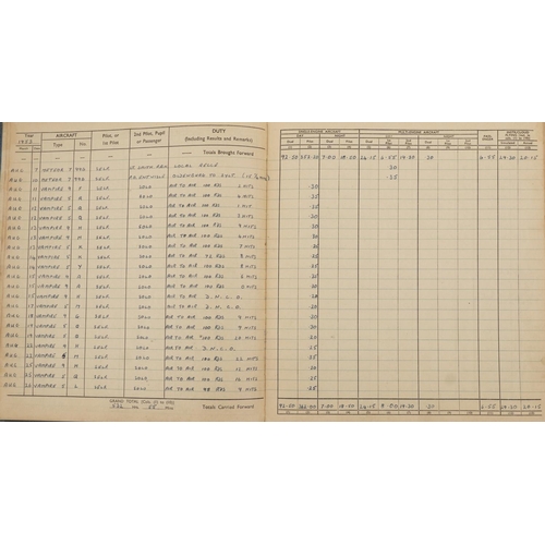 2452 - Military interest Royal Air Force flying log book relating Flight Lieutenant Donald Frank Christmas ... 