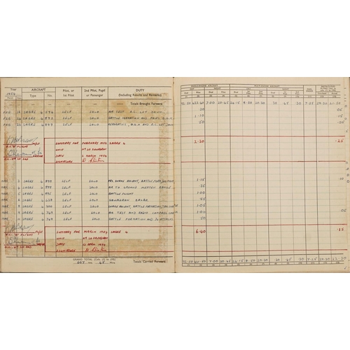 2452 - Military interest Royal Air Force flying log book relating Flight Lieutenant Donald Frank Christmas ... 